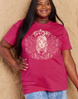 Maroon Simply Love Full Size VIRGO Graphic T-Shirt Sentient Beauty Fashions Apparel & Accessories