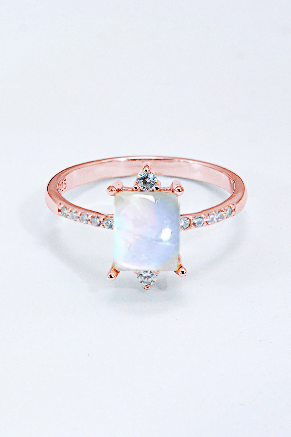 Lavender 925 Sterling Silver Square Moonstone Ring Sentient Beauty Fashions jewelry