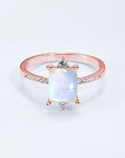 Lavender 925 Sterling Silver Square Moonstone Ring Sentient Beauty Fashions jewelry