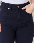 Black Judy Blue Full Size High Waist Tummy Control Bermuda Shorts Sentient Beauty Fashions Apparel & Accessories