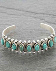 Dark Gray Turquoise Open Bracelet Sentient Beauty Fashions jewelry
