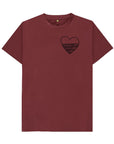 Saddle Brown Do Hearts Sentient Beauty Fashions Printed T-shirt
