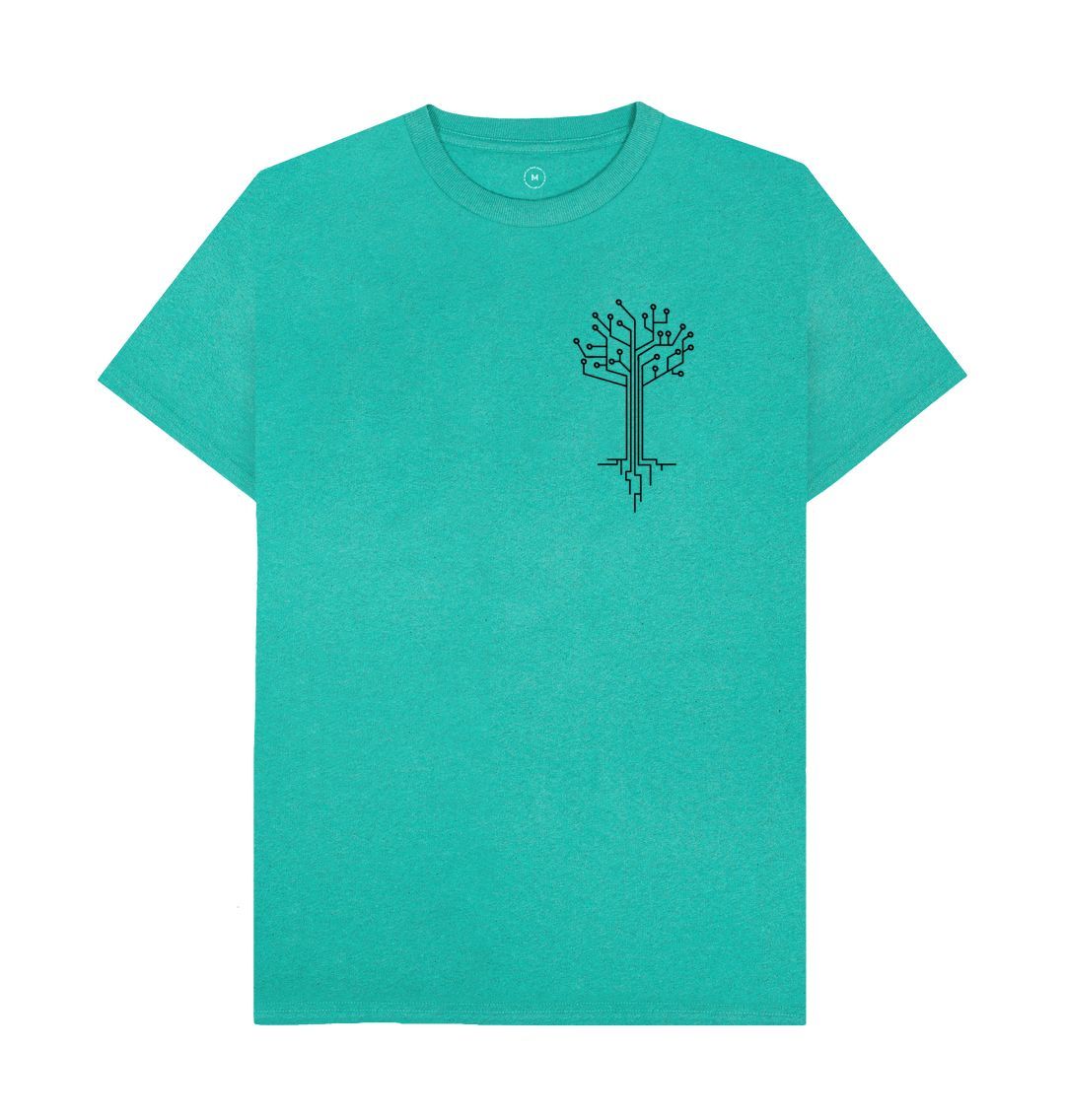 Light Sea Green Do Nature Sentient Beauty Fashions Recycled Printed T-Shirt