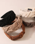 Light Gray Wide Suede Headband Sentient Beauty Fashions *Accessories