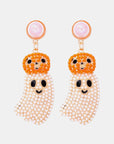 White Smoke Halloween Ghost Shape Dangle Earrings Sentient Beauty Fashions jewelry