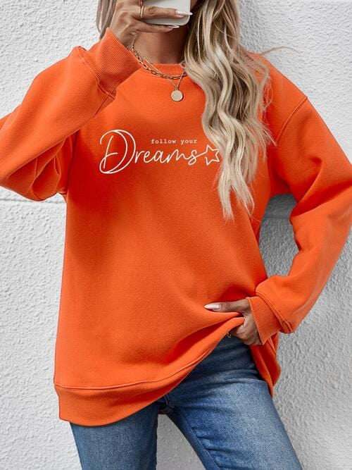 Chocolate FOLLOW YOUR DREAMS Graphic Sweatshirt