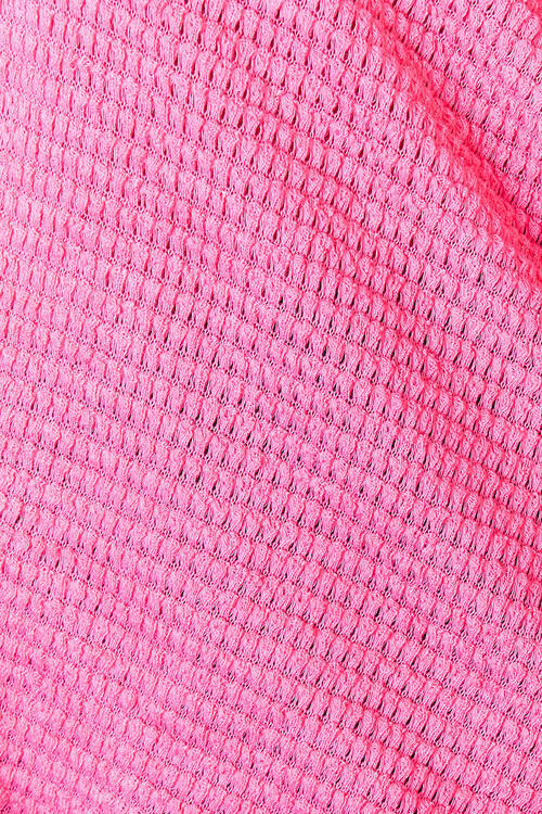 Hot Pink Zenana Full Size Round Neck High-Low Slit Knit Top Sentient Beauty Fashions Apparel &amp; Accessories