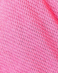 Hot Pink Zenana Full Size Round Neck High-Low Slit Knit Top Sentient Beauty Fashions Apparel & Accessories