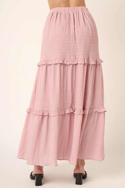 Pink Mittoshop Drawstring High Waist Frill Skirt Sentient Beauty Fashions Apparel &amp; Accessories