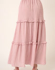 Pink Mittoshop Drawstring High Waist Frill Skirt Sentient Beauty Fashions Apparel & Accessories