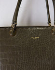 Gray David Jones Texture PU Leather Handbag Sentient Beauty Fashions Apparel & Accessories