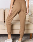 Rosy Brown RISEN High Rise Relaxed Joggers Sentient Beauty Fashions Apparel & Accessories