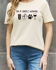 Gray Simply Love Full Size I'M A  SIMPLE WOMAN Graphic Cotton Tee Sentient Beauty Fashions tees