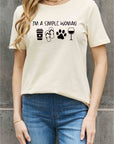 Gray Simply Love Full Size I'M A  SIMPLE WOMAN Graphic Cotton Tee