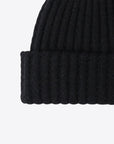 Black Wide Rib Beanie Sentient Beauty Fashions *Accessories