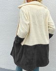 Light Gray Two Tone Teddy Coat with Pockets Sentient Beauty Fashions Apparel & Accessories