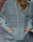 Dim Gray Basic Style Long Sleeve Hoodie Sentient Beauty Fashions Apparel & Accessories