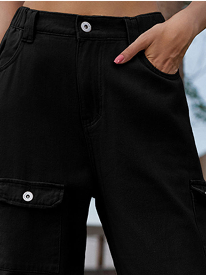 Black Buttoned Long Jeans Sentient Beauty Fashions Apparel &amp; Accessories