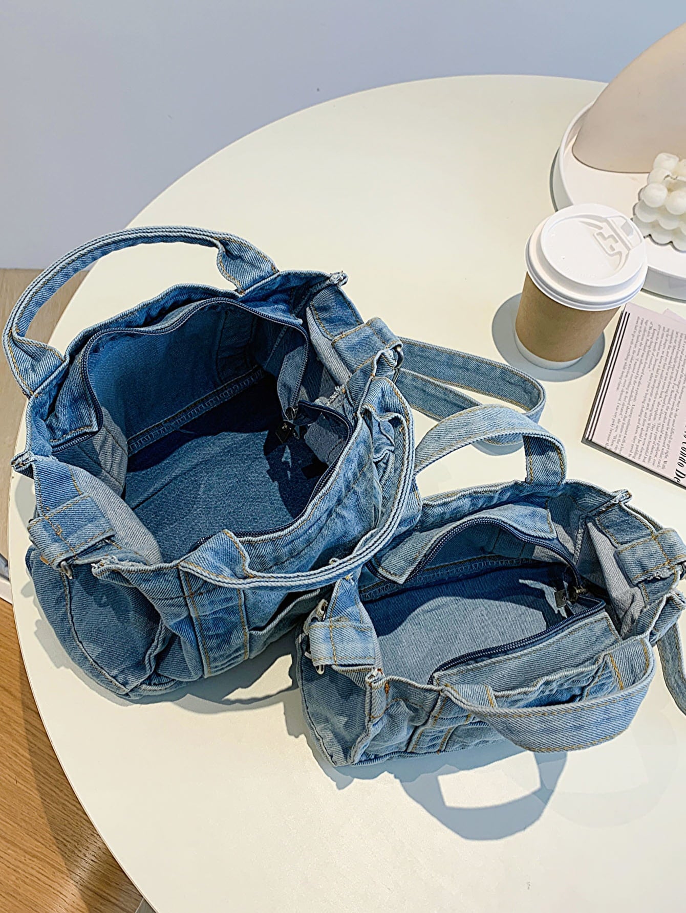 Light Gray Denim Shoulder Bag Sentient Beauty Fashions Apparel &amp; Accessories