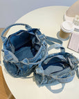 Light Gray Denim Shoulder Bag Sentient Beauty Fashions Apparel & Accessories
