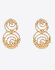 White Smoke 18K Gold-Plated Alloy Spiral Earrings Sentient Beauty Fashions