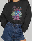 Gray Simply Love Full Size Butterfly Graphic Sweatshirt Sentient Beauty Fashions Apparel & Accessories