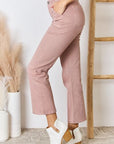 Gray RISEN Full Size High Rise Ankle Flare Jeans Sentient Beauty Fashions Apparel & Accessories