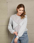 Dark Gray Double Take Exposed Seam Round Neck Cropped Top Sentient Beauty Fashions Apparel & Accessories