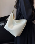 Black PU Leather Shoulder Bag Sentient Beauty Fashions Apparel & Accessories