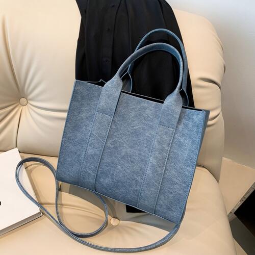 Gray PU Leather Handbag Sentient Beauty Fashions *Accessories