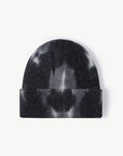 Dark Slate Gray Tie-Dye Cuffed Knit Beanie