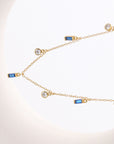White Smoke 18K Gold Plated Multi-Charm Chain Necklace Sentient Beauty Fashions Jewelry
