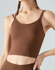 Light Gray Double Strap Sports Cami Sentient Beauty Fashions Apparel & Accessories