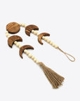 White Smoke Wooden Tassel Wall Hanging Sentient Beauty Fashions Home Decor