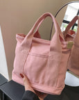 Rosy Brown Small Canvas Handbag Sentient Beauty Fashions Apparel & Accessories