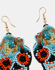 Lavender Copper Beaded Detail Dangle Earrings Sentient Beauty Fashions jewelry