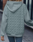Dim Gray Basic Style Long Sleeve Hoodie Sentient Beauty Fashions Apparel & Accessories