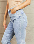 Gray BAYEAS High Waisted Skinny Jeans Sentient Beauty Fashions Apparel & Accessories
