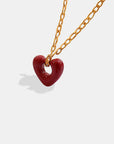 White Smoke Titanium Steel Heart Pendant Necklace Sentient Beauty Fashions Apparel & Accessories