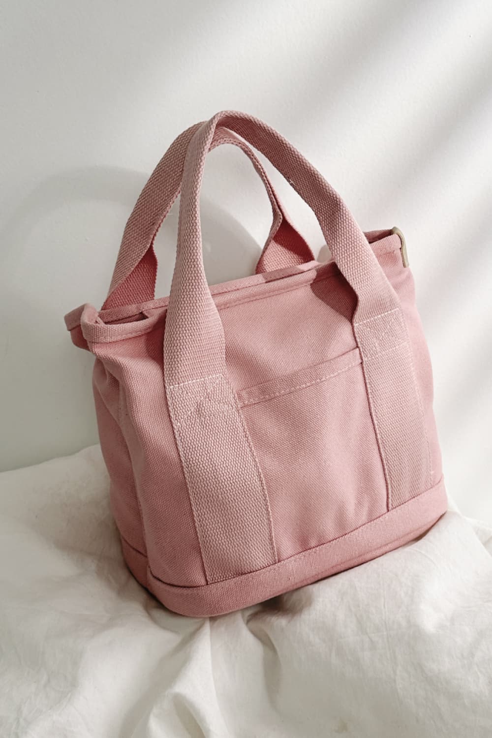 Gray Small Canvas Handbag Sentient Beauty Fashions Apparel & Accessories