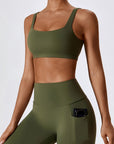 Sienna Square Neck Cropped Sports Tank Top Sentient Beauty Fashions Apparel & Accessories