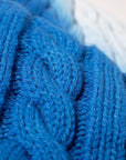 Dark Cyan Contrast Tie-Dye Cable-Knit Cuffed Beanie Sentient Beauty Fashions *Accessories