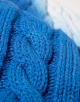 Dark Cyan Contrast Tie-Dye Cable-Knit Cuffed Beanie Sentient Beauty Fashions *Accessories