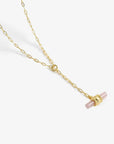 White Smoke Gold-Plated Bar Pendant OT Chain Necklace Sentient Beauty Fashions Jewelry