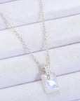 Lavender 925 Sterling Silver Natural Moonstone Pendant Necklace Sentient Beauty Fashions necklaces