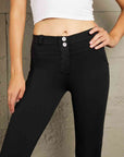 Wheat Baeful Buttoned Skinny Long Jeans Sentient Beauty Fashions Apparel & Accessories