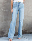 Dark Gray Washed Straight Leg Jeans