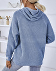 Gray Drawstring Long Sleeve Hooded Sweater Sentient Beauty Fashions Apparel & Accessories