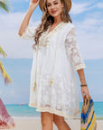 Gray Tassel Spliced Lace Cover Up Sentient Beauty Fashions Apparel & Accessories