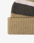 Dark Slate Gray Tricolor Cuffed Knit Beanie